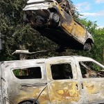 Auto bruciate in zona cattedrale  TROIA2