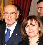 L'onorevole Colomba Mongiello con il presidente Napolitano Colomba Mongiello con il presidente Napolitano