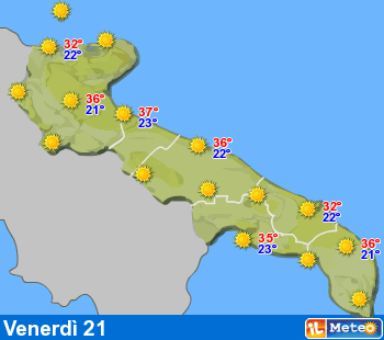 Meteo domenica 24 giugno