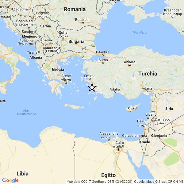 Sisma di 6,7 nel Mar Egeo: due morti a Kos