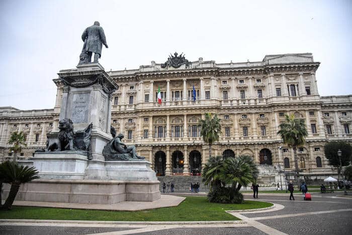 Esterno del Palazzo di Giustizia, sede della Corte suprema di cassazione, a Roma. ANSA/ALESSANDRO DI MEO
